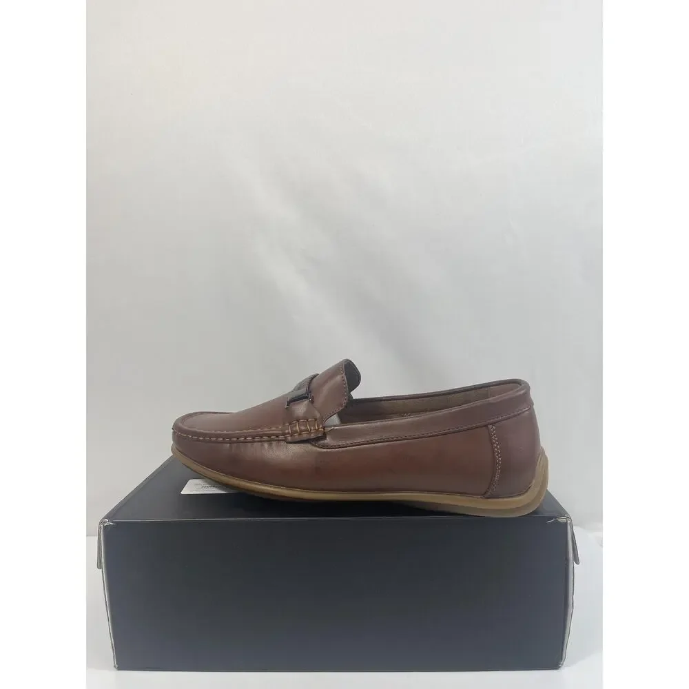 Aston Marc MADRID-01-TAN Shoes Mens Size 11 Brown Slip On Loafers Casual New Box